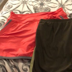 Two Nike exercise skorts